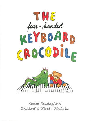 Book cover for The Four-Handed Keyboard Crocodile