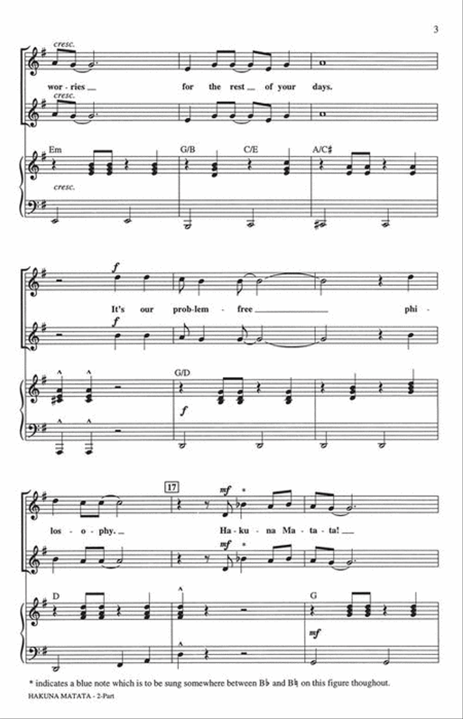 Hakuna Matata 2-Part scores gallery preview page 4