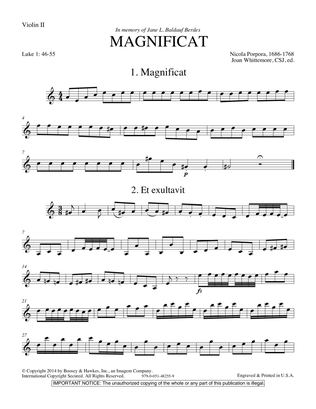 Magnificat in A Minor - Violin 2