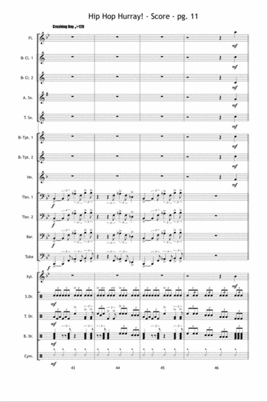 Hip Hop Hurray! Marching Band scores gallery preview page 12