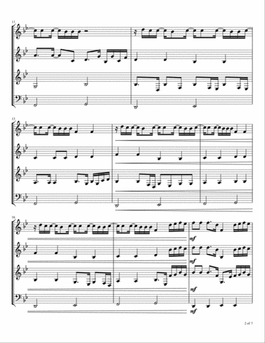 Surrounded (fight My Battles) Woodwind Quartet scores gallery preview page 3
