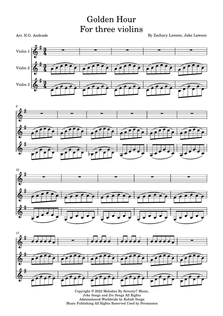 Golden Hour String Trio scores gallery preview page 2