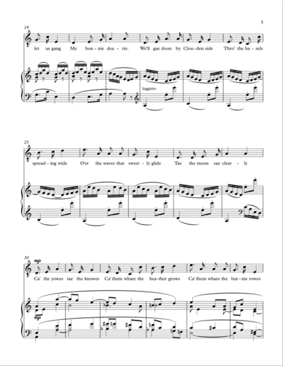 Ca' the Yowes in a minor (Burns) Voice scores gallery preview page 3
