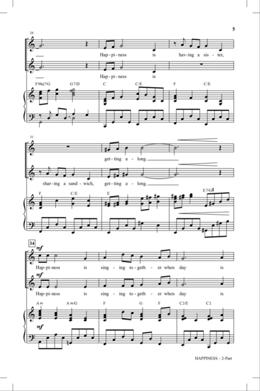 Happiness 2-Part scores gallery preview page 4