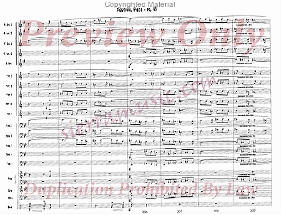 Festival Piece Big Band scores gallery preview page 40