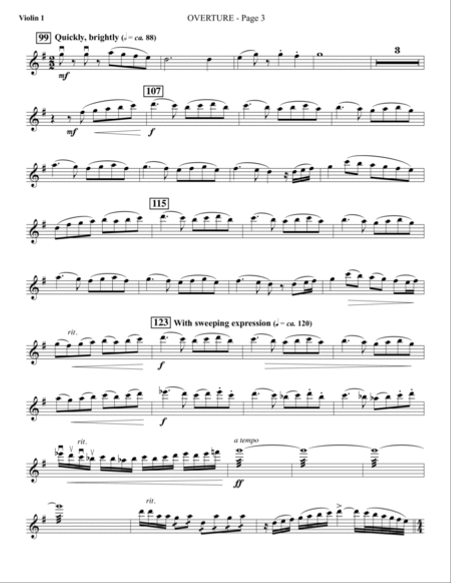 Invitation to a Miracle - Violin 1 Choir scores gallery preview page 3