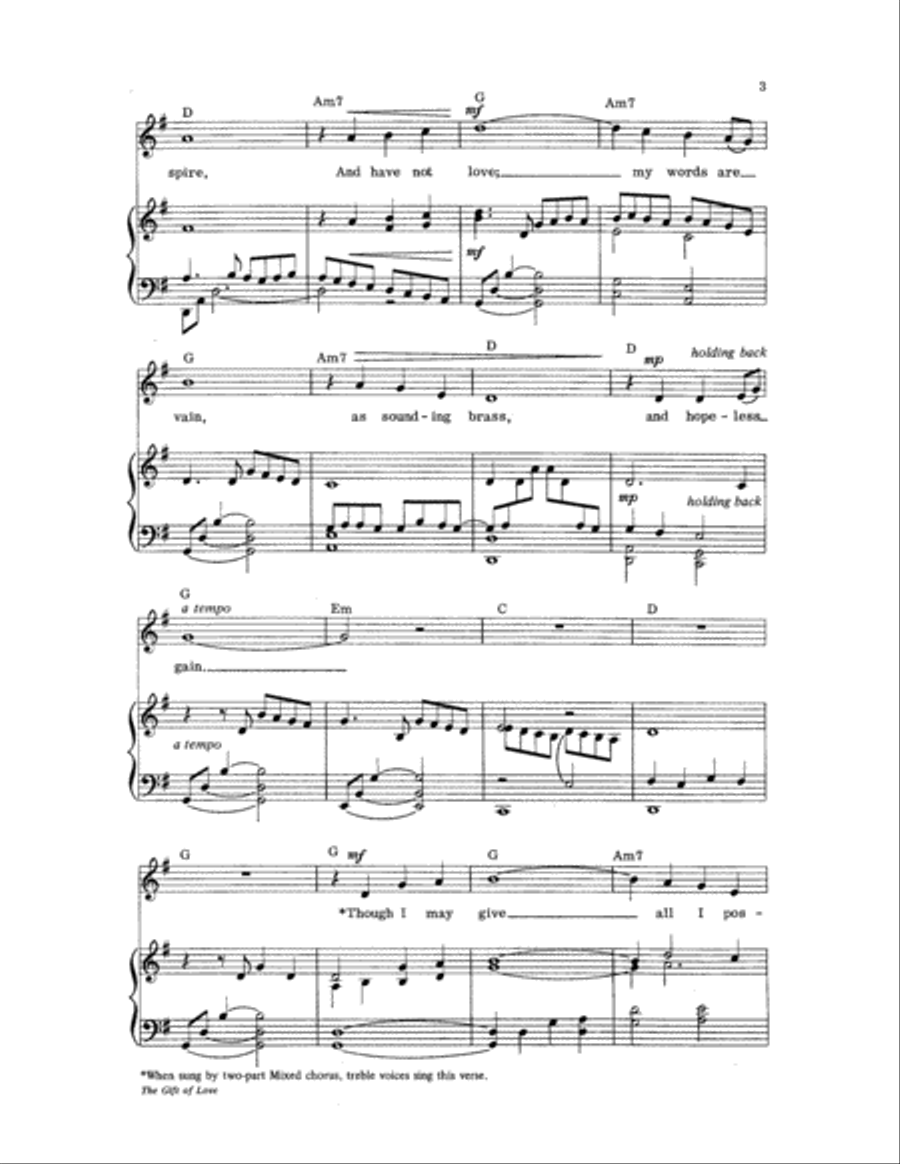 The Gift of Love The Gift of Love Unison Choir scores gallery preview page 4