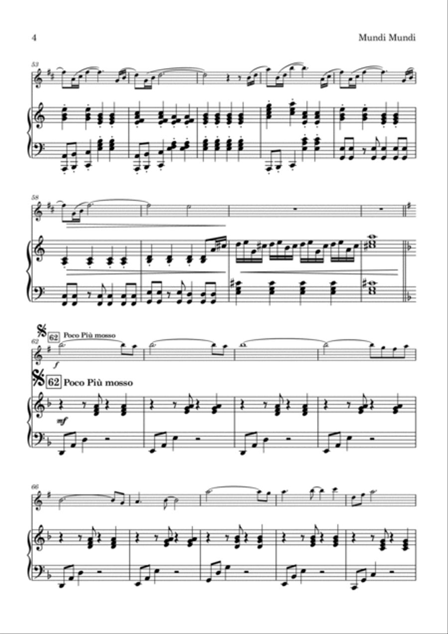 Mundi Mundi Clarinet Solo scores gallery preview page 5