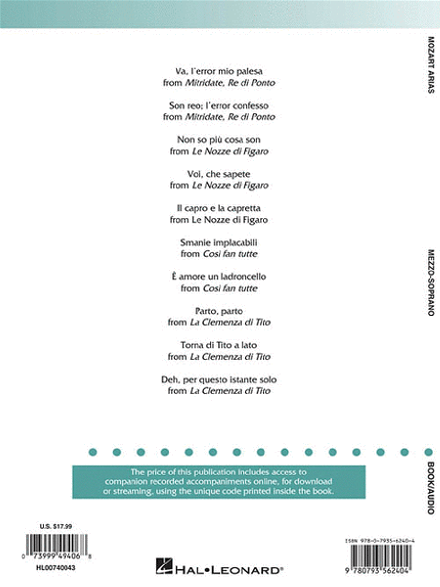 Mozart Arias for Mezzo-Soprano Mezzo-Soprano Voice scores gallery preview page 2