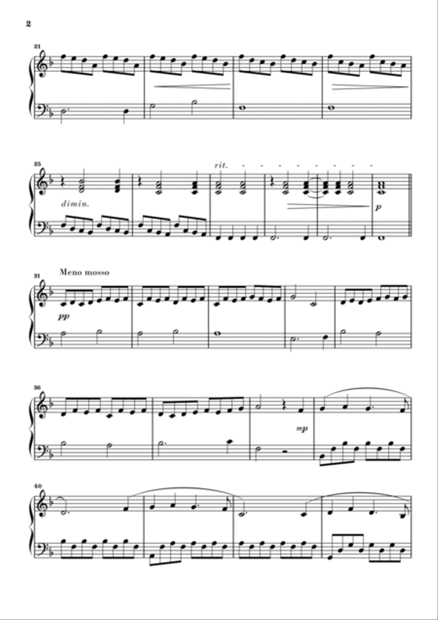 Onde serene Piano Solo scores gallery preview page 2