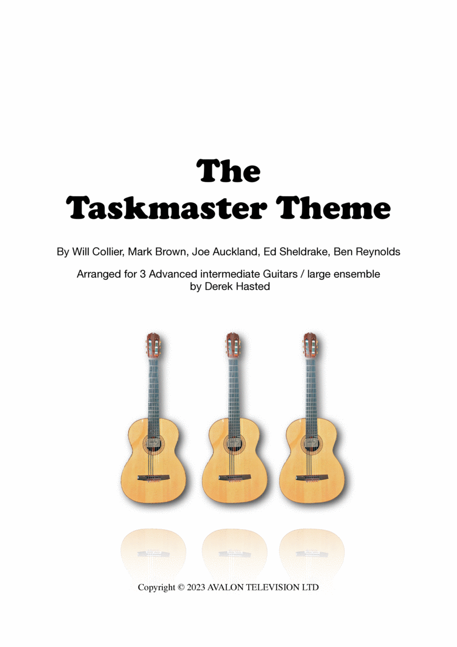 Taskmaster Theme Guitar Ensemble scores gallery preview page 1
