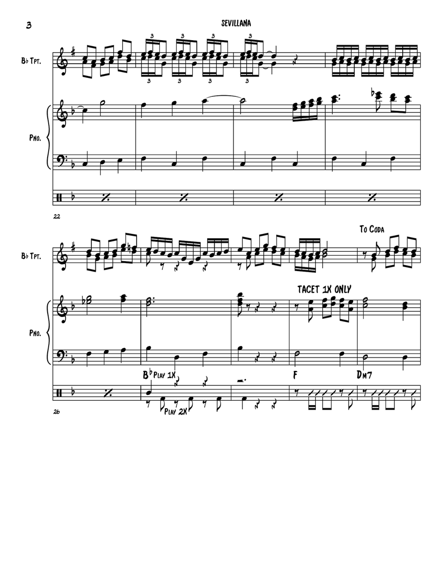 Mariachi Sol de Mexico - Sevillana Trumpet Solo scores gallery preview page 4