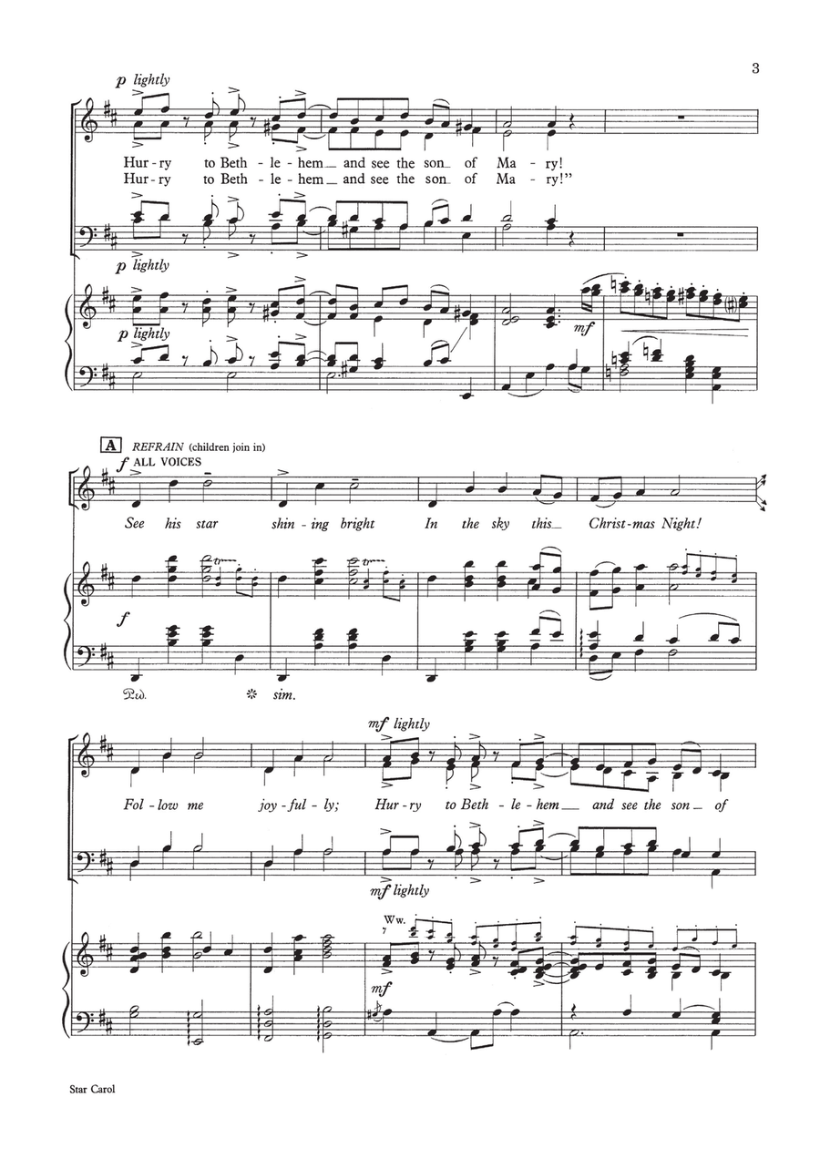 Star Carol 4-Part scores gallery preview page 3