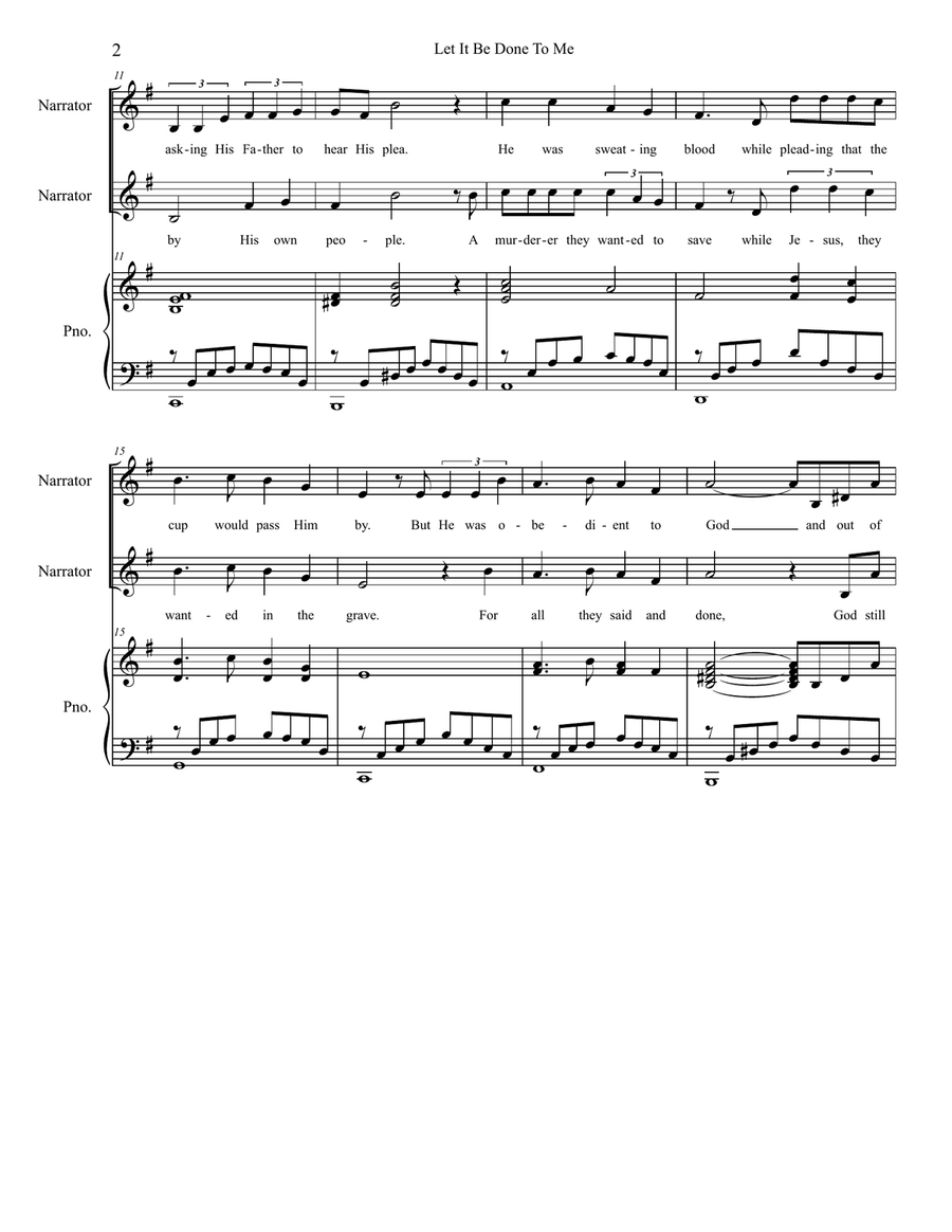 Let It Be Done To Me Tenor Voice scores gallery preview page 3