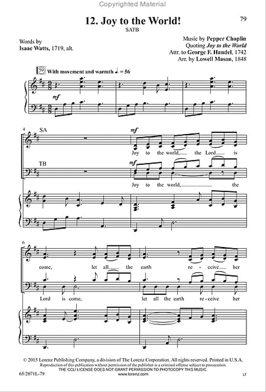 One Silent Night - SATB Score with Performance CD 4-Part scores gallery preview page 30