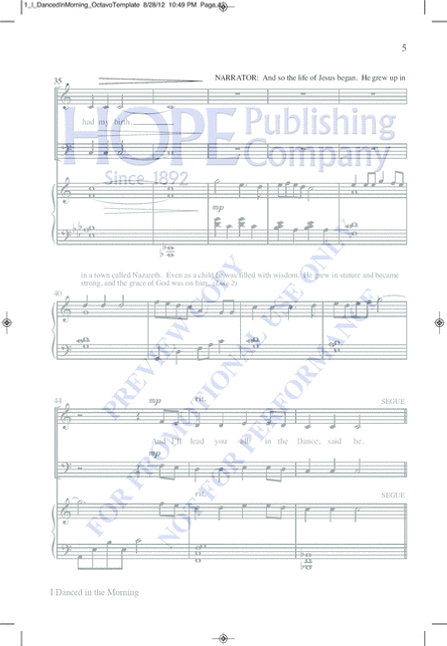 I Am the Lord of the Dance 4-Part scores gallery preview page 9