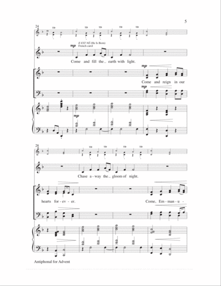Antiphonal for Advent 4-Part scores gallery preview page 5