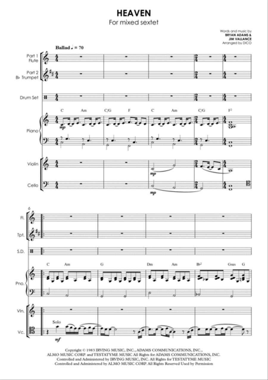 Heaven Small Ensemble scores gallery preview page 2