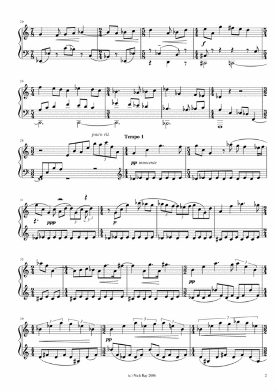 Sonatina for piano (2006/9) Piano Solo scores gallery preview page 4