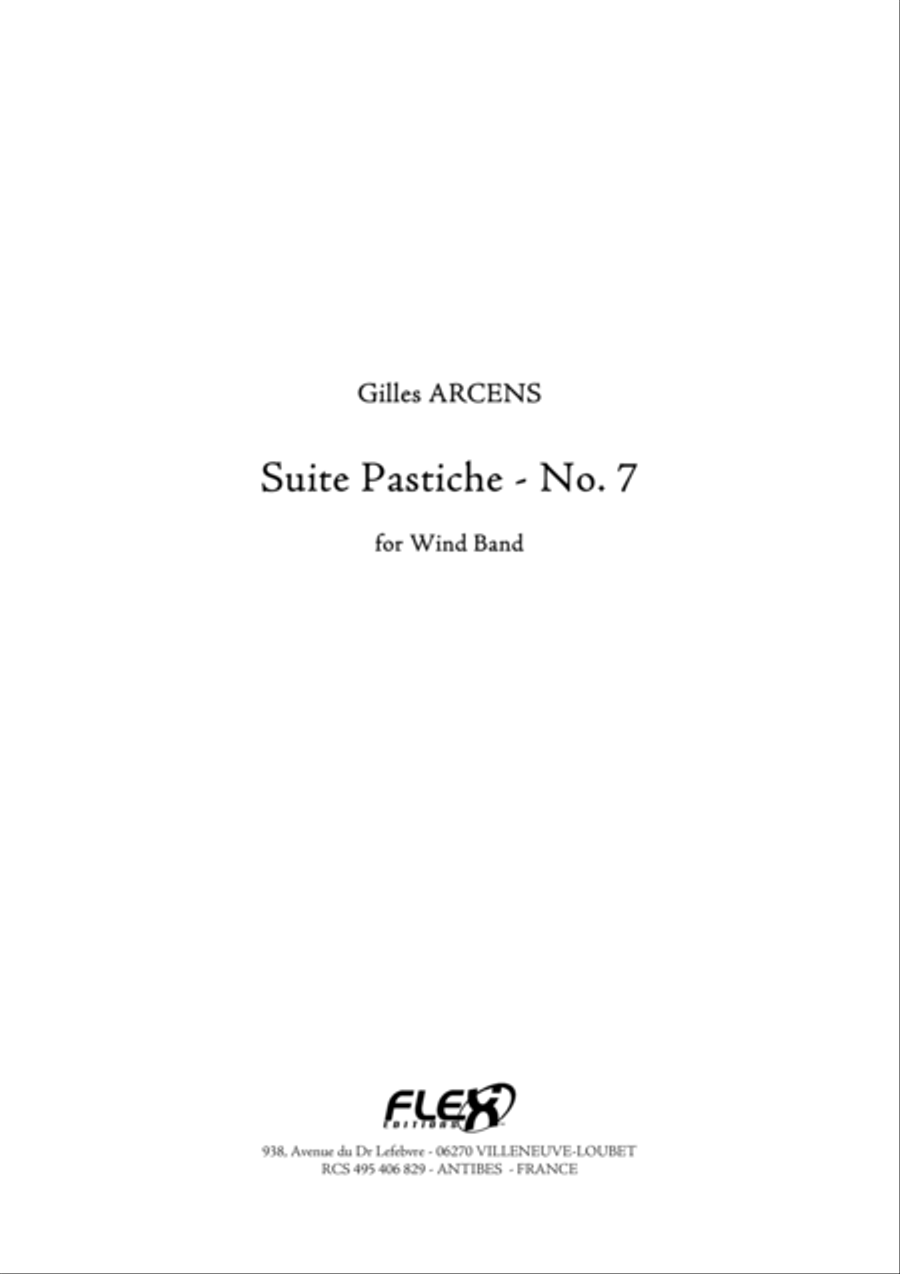 Suite Pastiche: No. 7 Concert Band scores gallery preview page 1