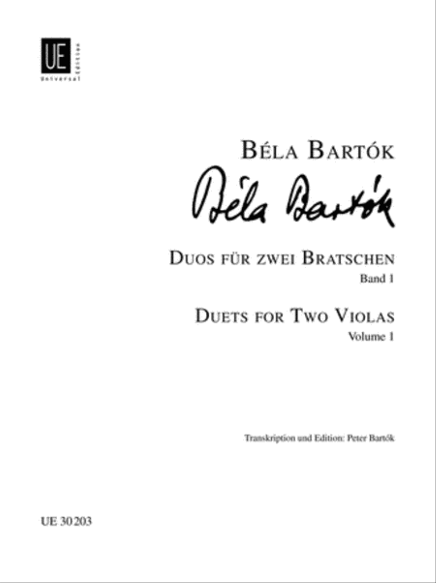 Duos, 44, Vol 1,2 Violas *Cana String Duet scores gallery preview page 1