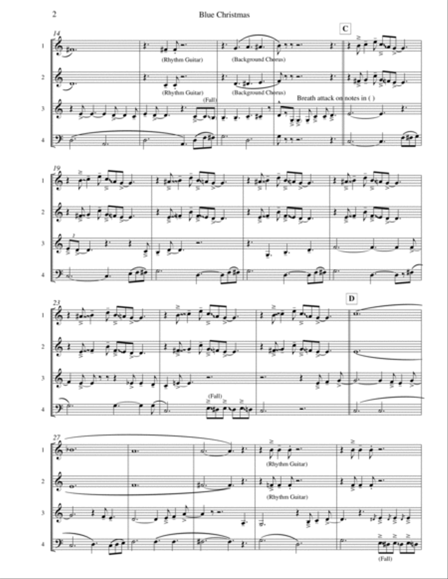 Blue Christmas Viola scores gallery preview page 3