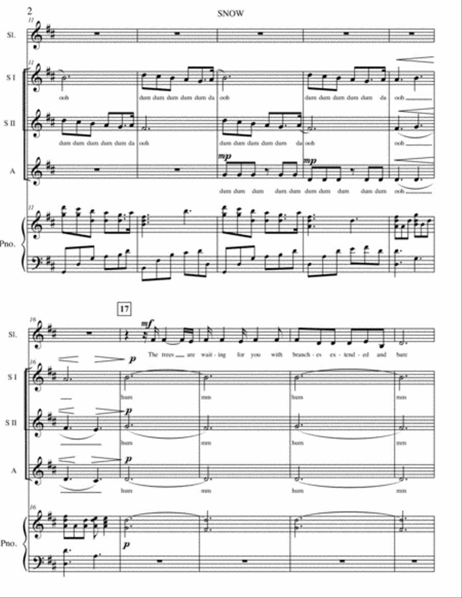Snow (come down) SSA scores gallery preview page 4