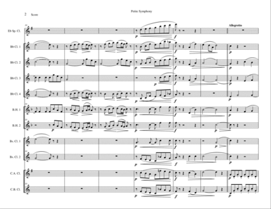 Petite Symphony Petite Symphony Woodwind Ensemble scores gallery preview page 2