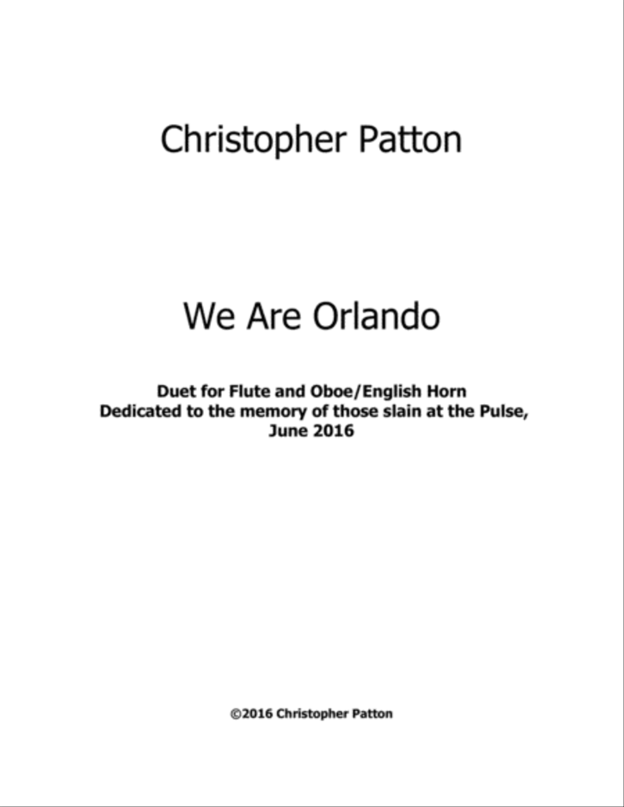 We Are Orlando Woodwind Trio scores gallery preview page 1