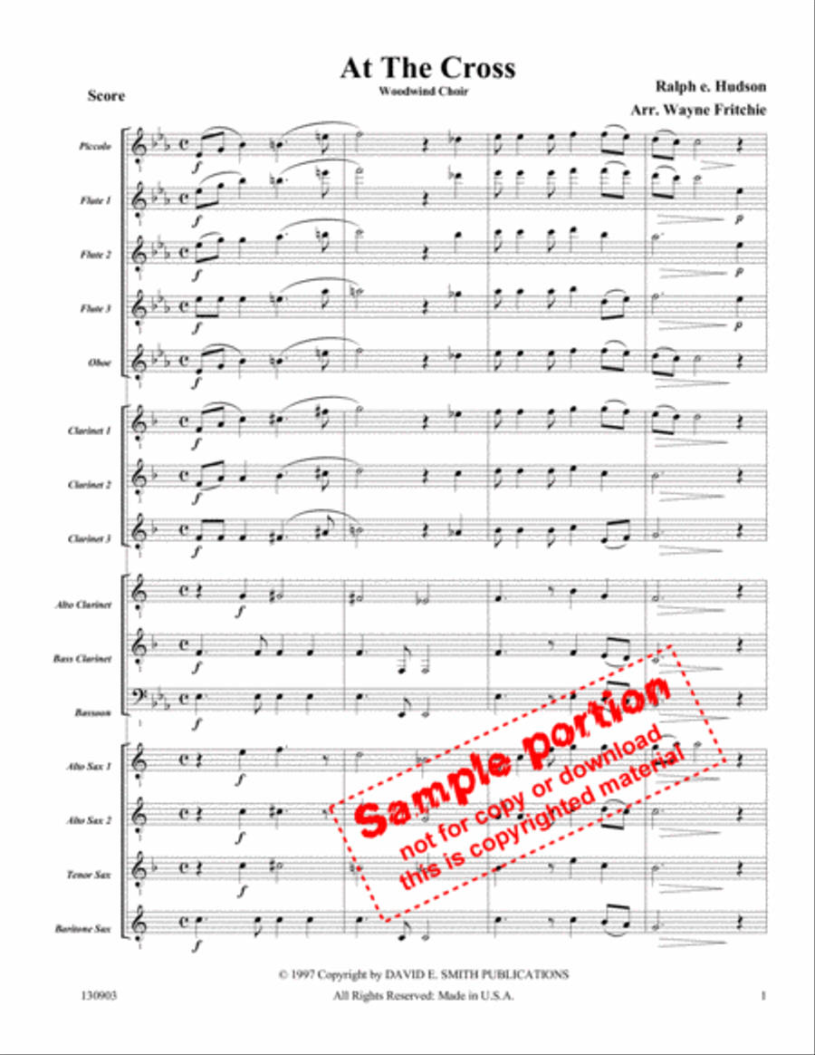 At The Cross At The Cross Woodwind Ensemble scores gallery preview page 2