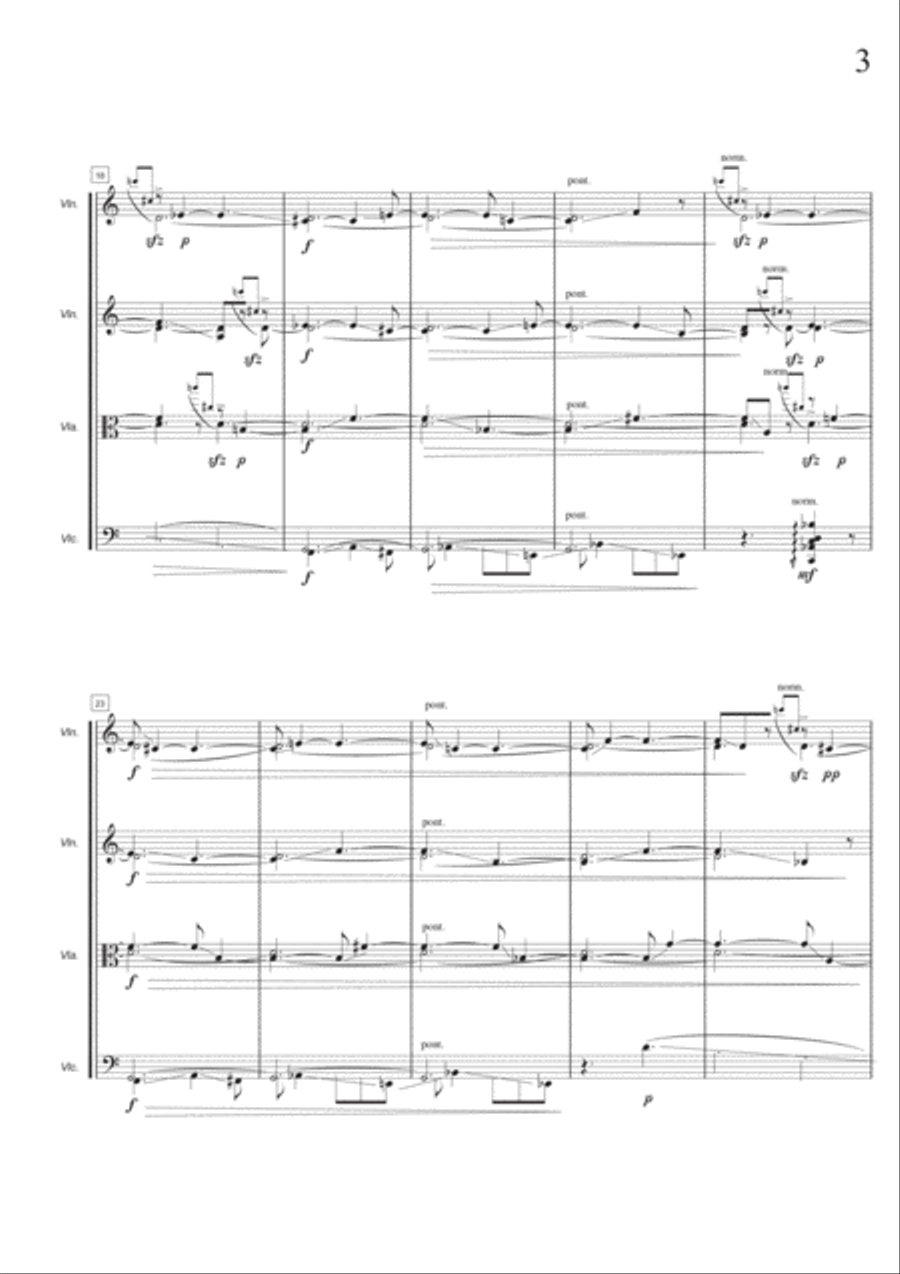 Fabrizio Casti: 'L SENSO S'INGANNA DI LONTANO (ES-22-038) String Quartet scores gallery preview page 5