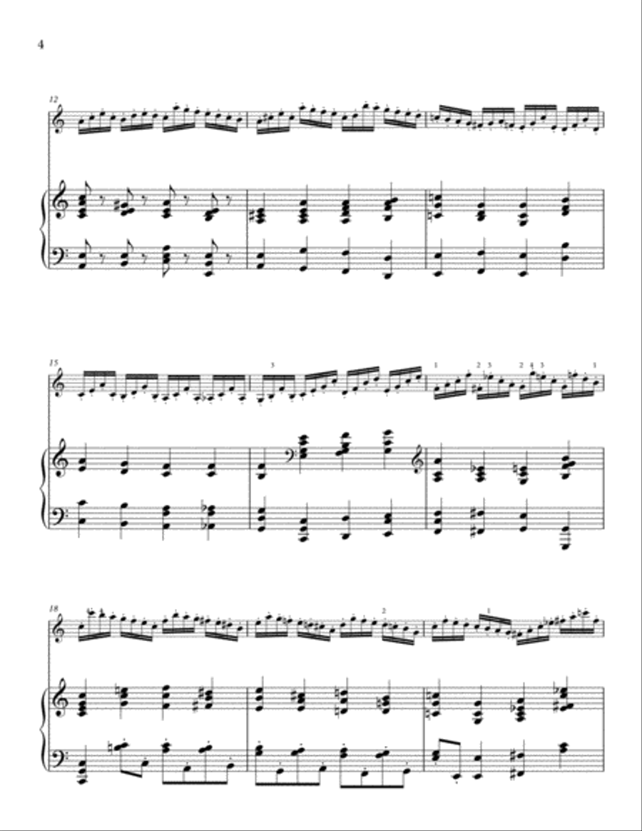 Paganini-Pokhanovski 24 Caprices: #5 for violin and piano Violin Solo scores gallery preview page 4