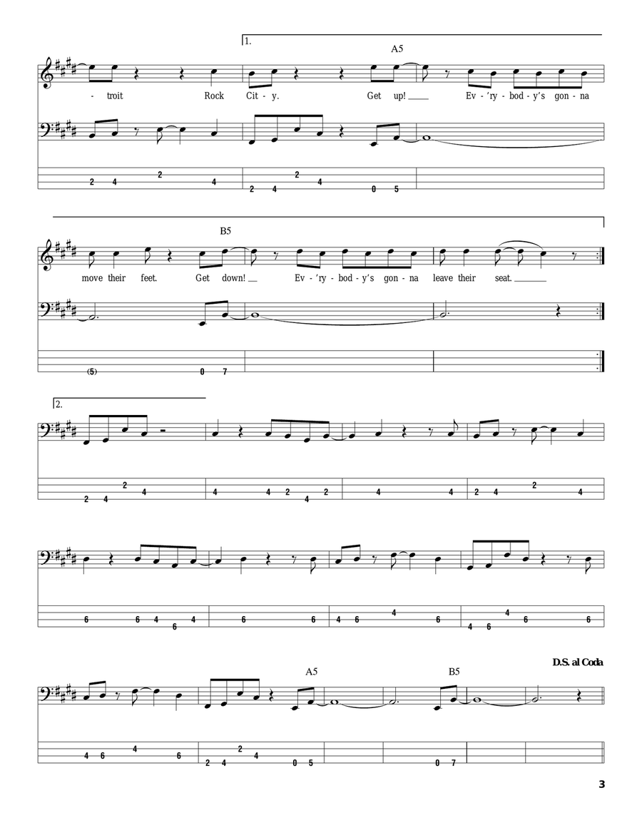 Detroit Rock City Detroit Rock City Acoustic Guitar scores gallery preview page 3