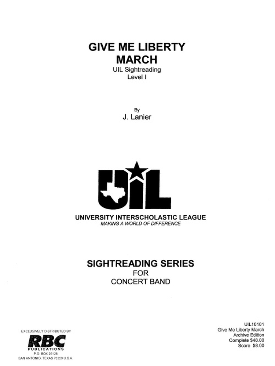 Give Me Liberty March Give Me Liberty March Concert Band scores gallery preview page 1