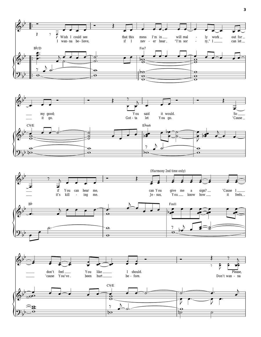 Help Me Believe Piano, Vocal scores gallery preview page 3