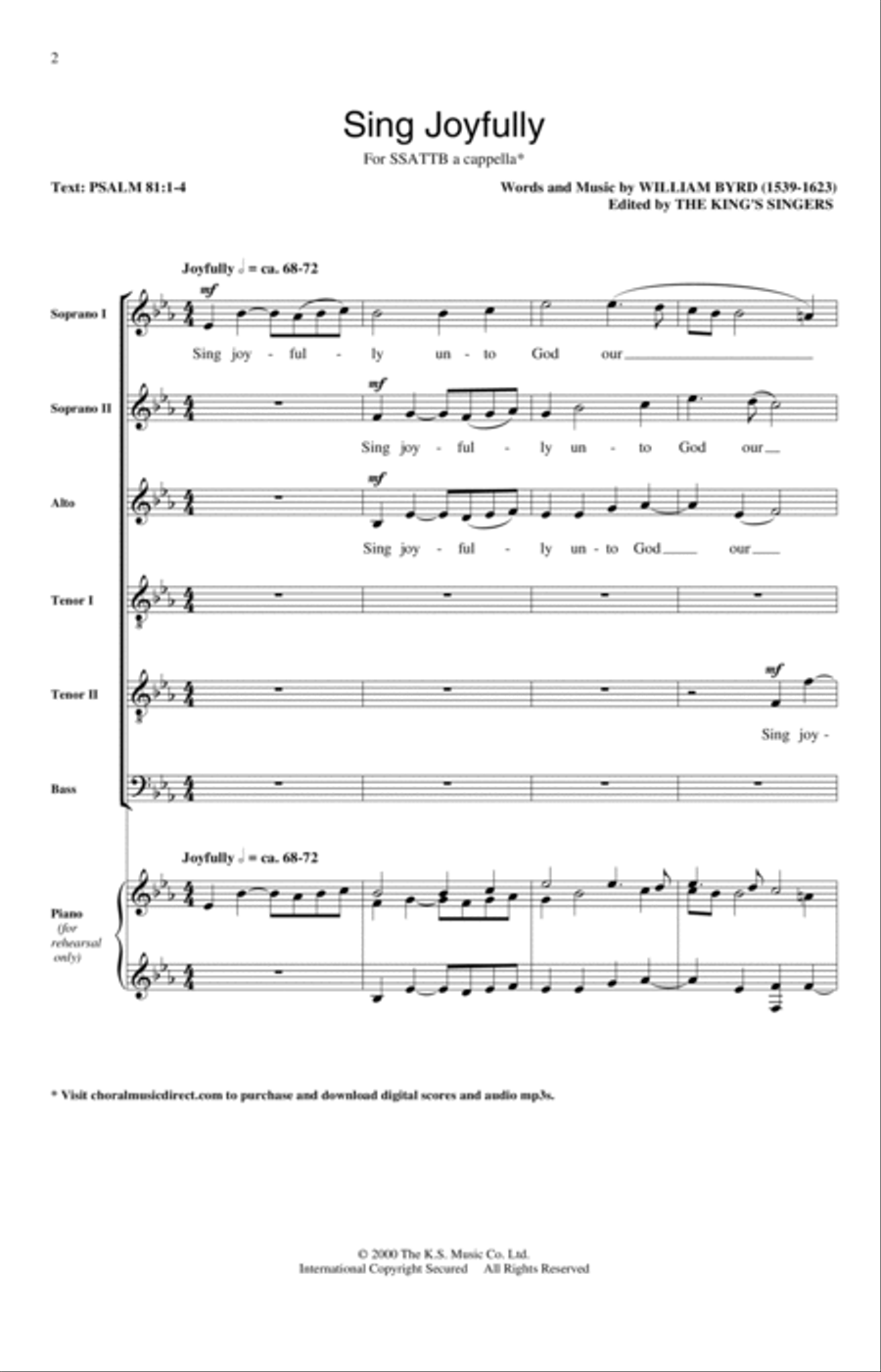 Sing Joyfully 4-Part scores gallery preview page 1