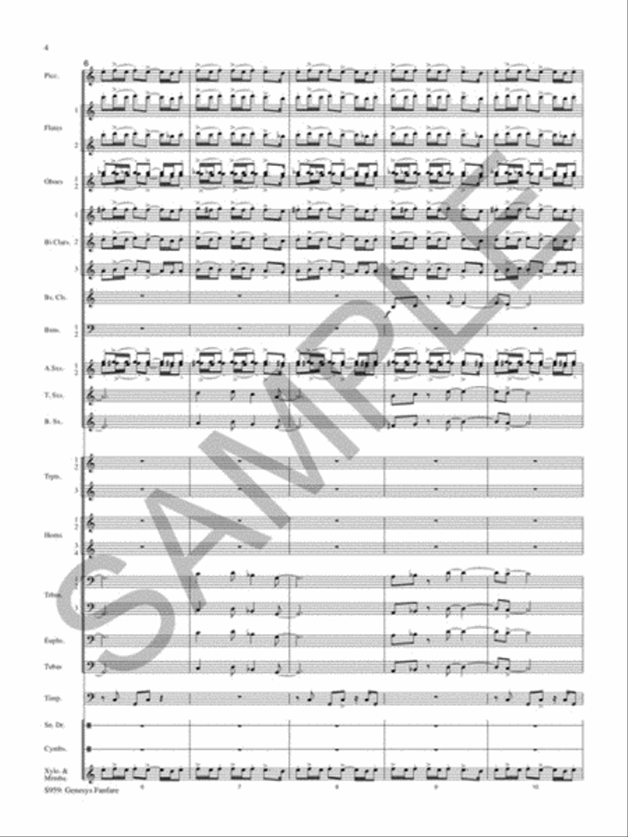Genesys Fanfare Genesys Fanfare Concert Band scores gallery preview page 5