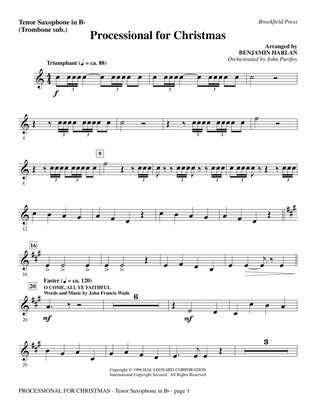 Processional For Christmas - Tenor Sax (sub. Trombone)