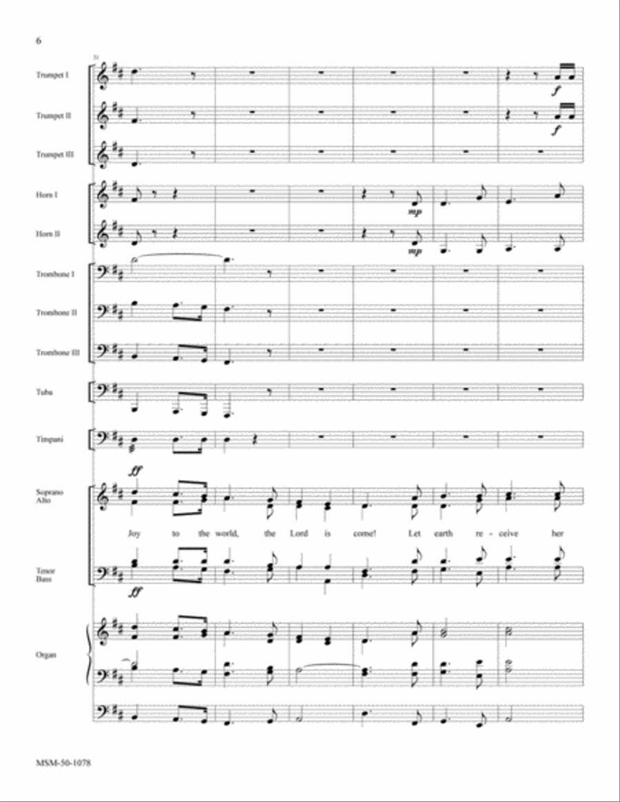 Joy to the World (Full Score) Choir scores gallery preview page 4