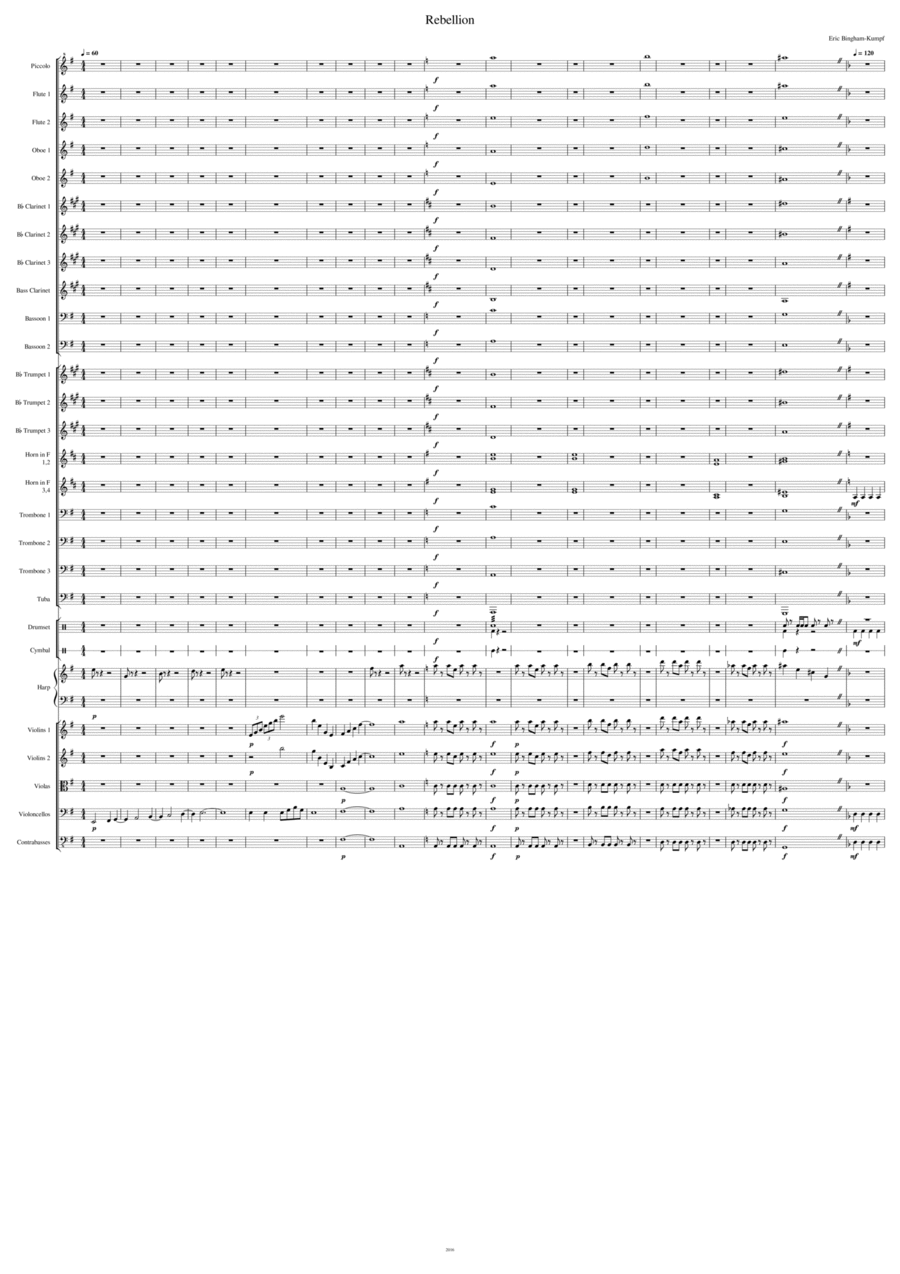 Rebellion Full Orchestra scores gallery preview page 1