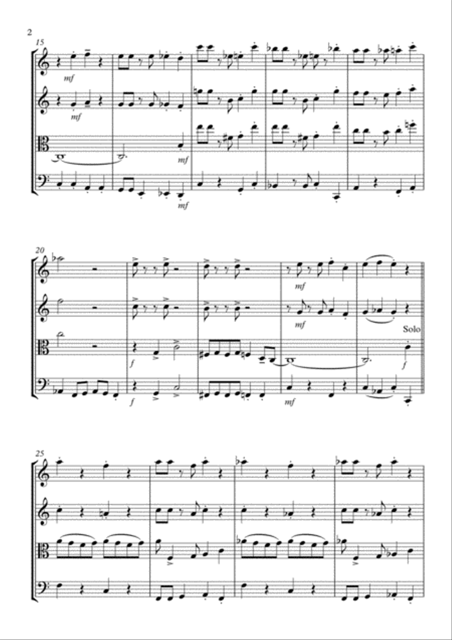 The Flapper's Ball (1920s style): String Quartet String Quartet scores gallery preview page 2