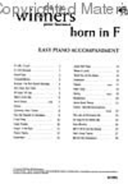 Easy Winners for F Horn (Piano Accompaniment)