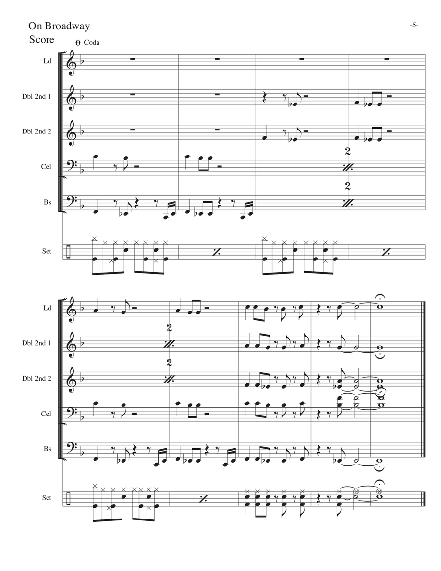 On Broadway Steel Drum Band scores gallery preview page 5
