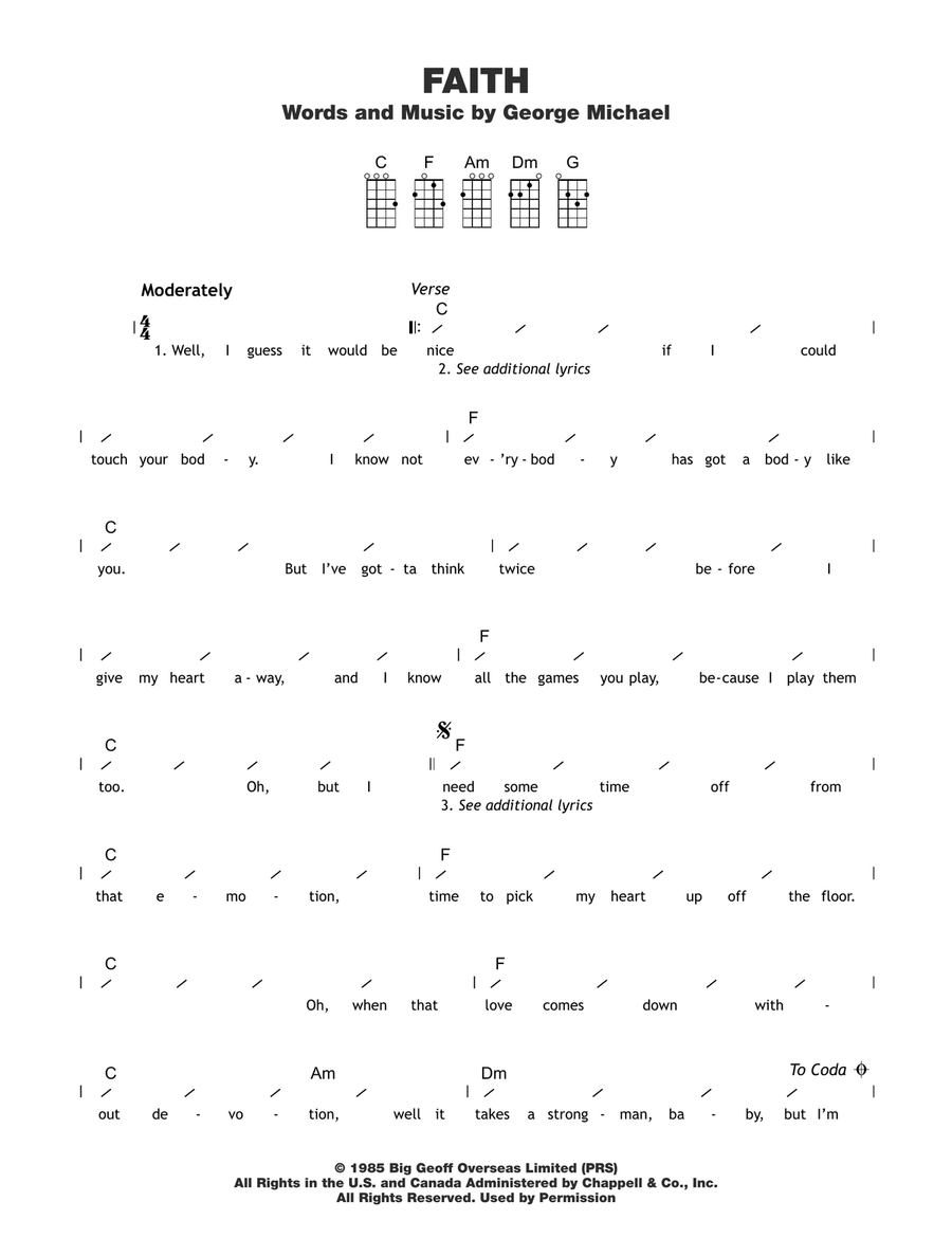 Faith Faith Ukulele scores gallery preview page 1