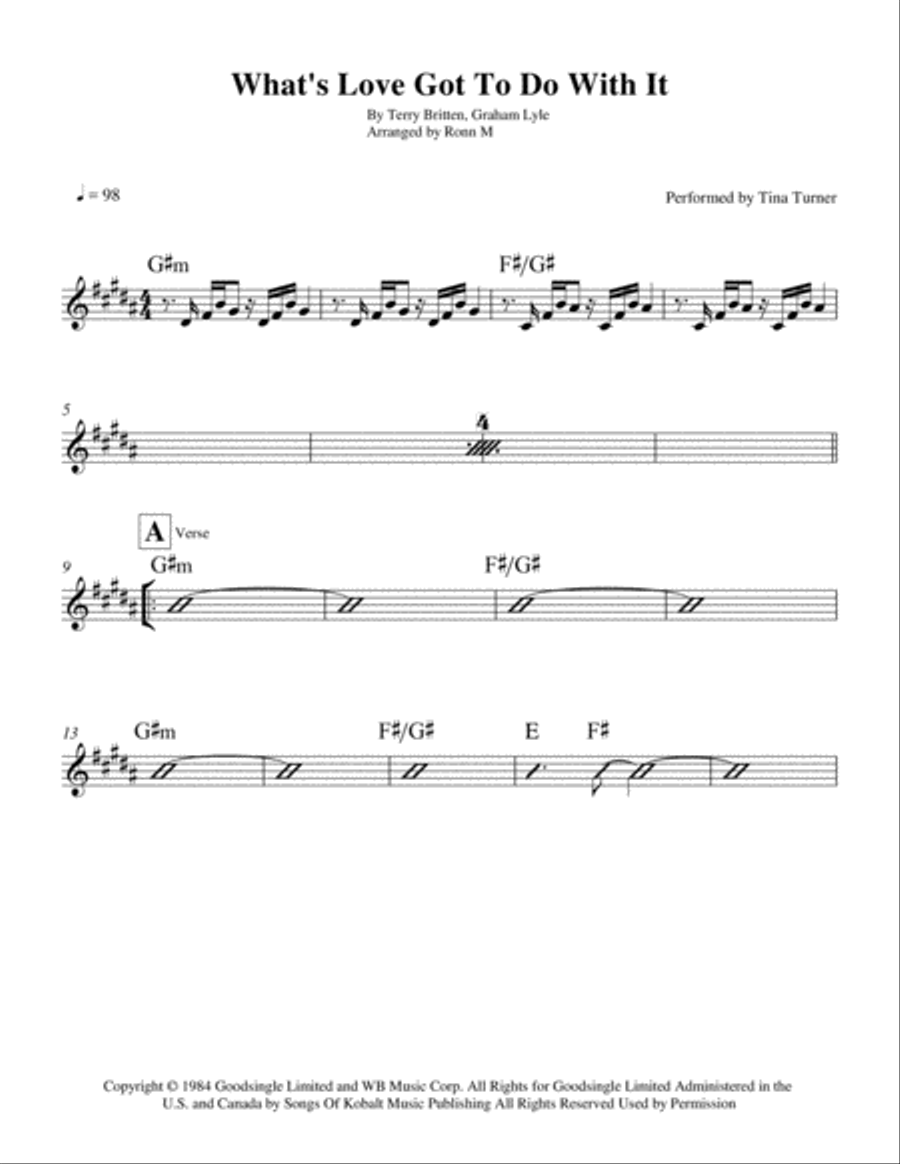 What's Love Got To Do With It Small Ensemble scores gallery preview page 2