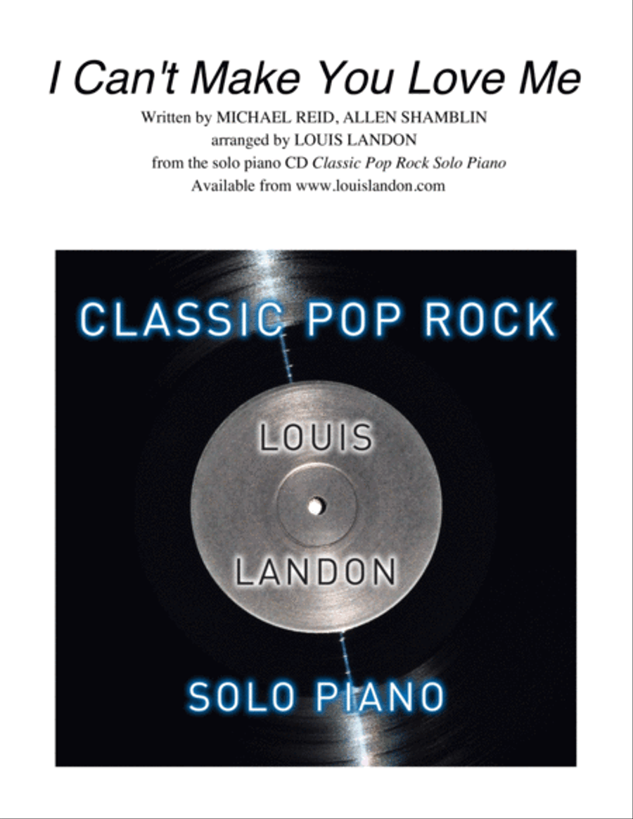 I Can't Make You Love Me Piano Solo scores gallery preview page 1