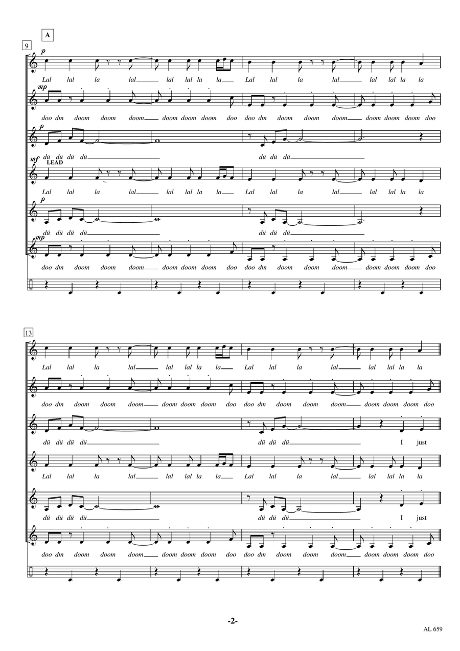 Can't Get You Out Of My Head SSAA scores gallery preview page 2