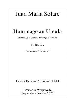 Book cover for Hommage an Ursula [piano solo]