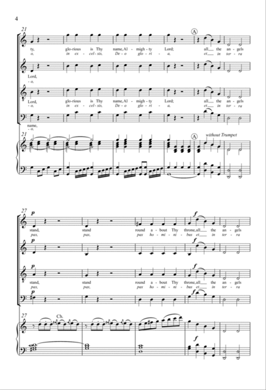 Gloria In Excelsis 4-Part scores gallery preview page 3