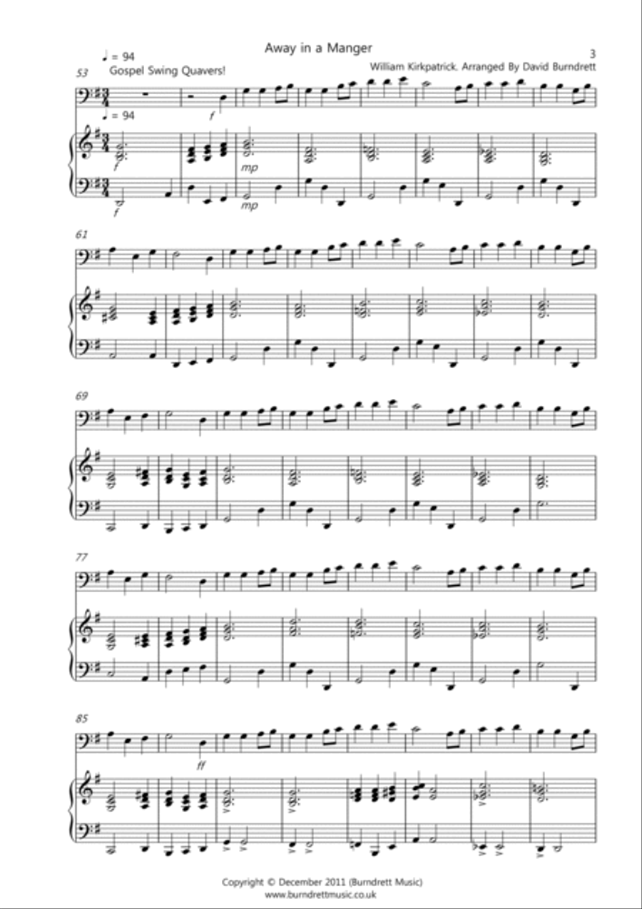 3 Jazzy Christmas Pieces for Bassoon And Piano Woodwind Duet scores gallery preview page 3